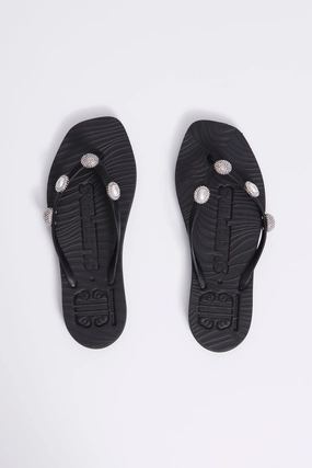 Louboutin Flip Flops Pearl Octopuss.y x Sleepers Pearl Ibiza Black