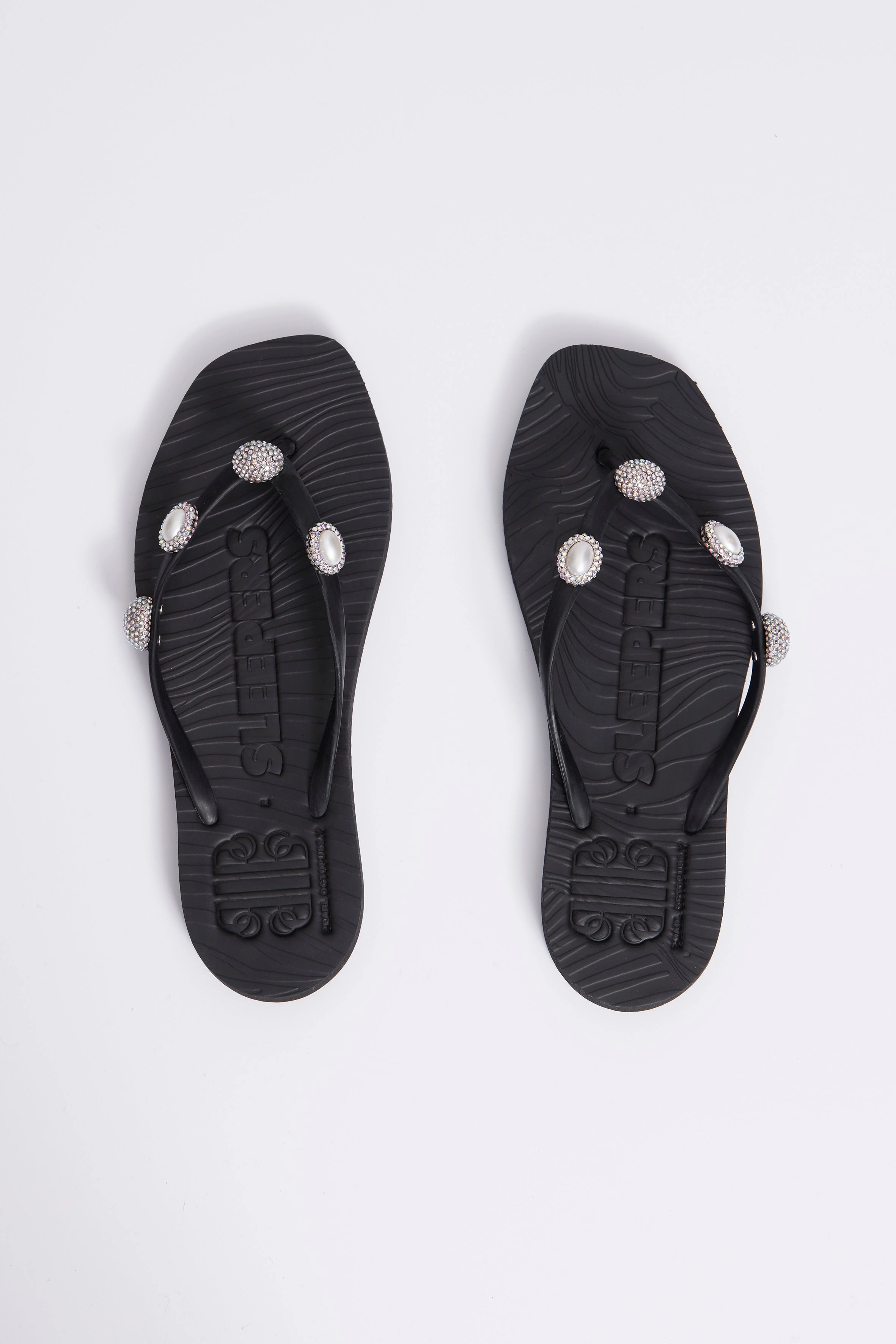 Pearl Octopuss.y x Sleepers Pearl Ibiza Black City Beach Flip Flops