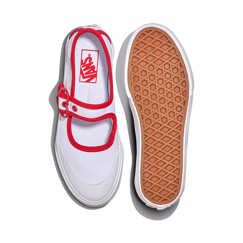 Shoes That Have Roller Skates On The Bottom VANS - Mary Jane - Love Vans - True White/Red - Kids