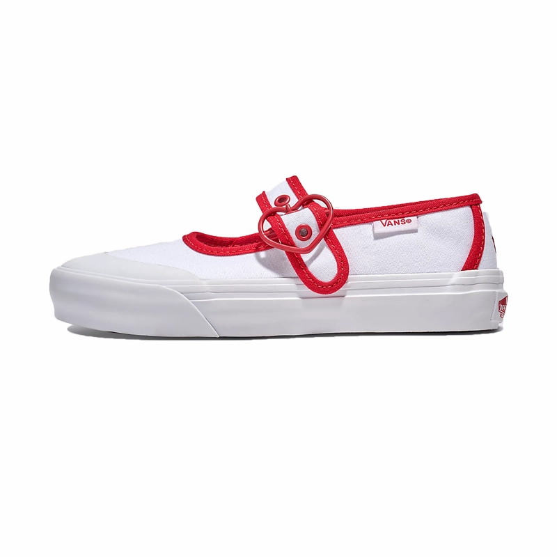 VANS - Mary Jane - Love Vans - True White/Red - Kids Skate Shoes Uk