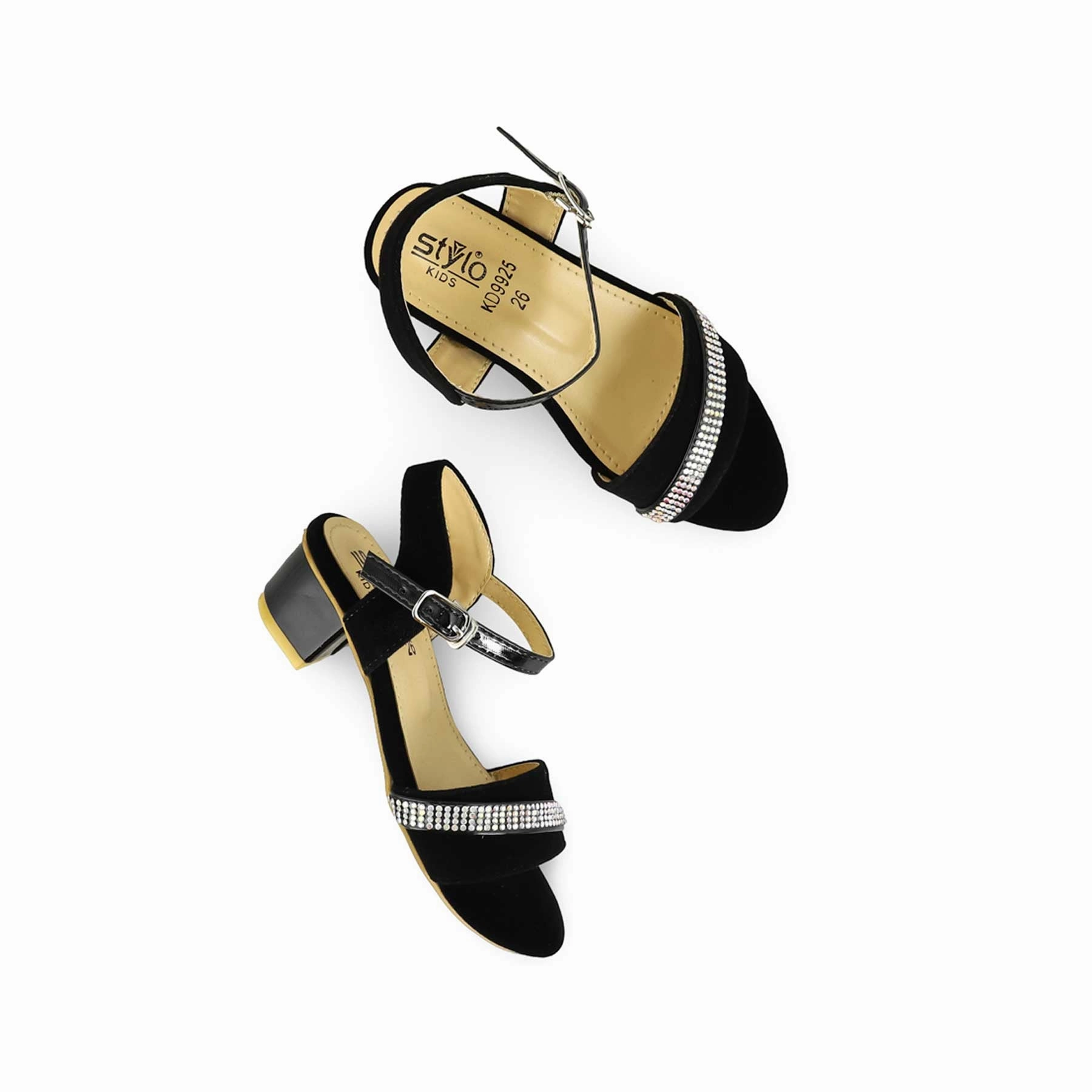 Platform Thong Sandals Girls Black Formal Sandal KD9925