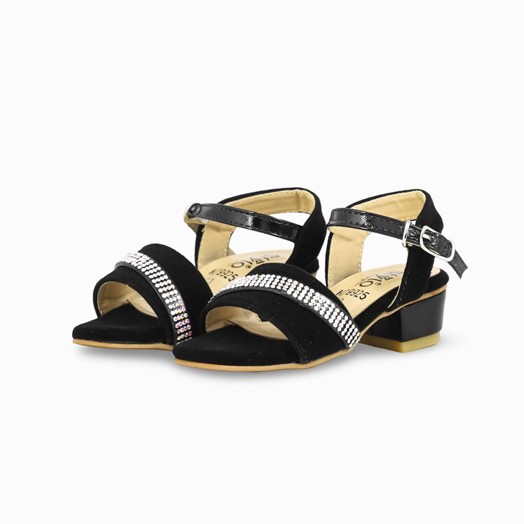 Sandals Chunky Platform Girls Black Formal Sandal KD9925