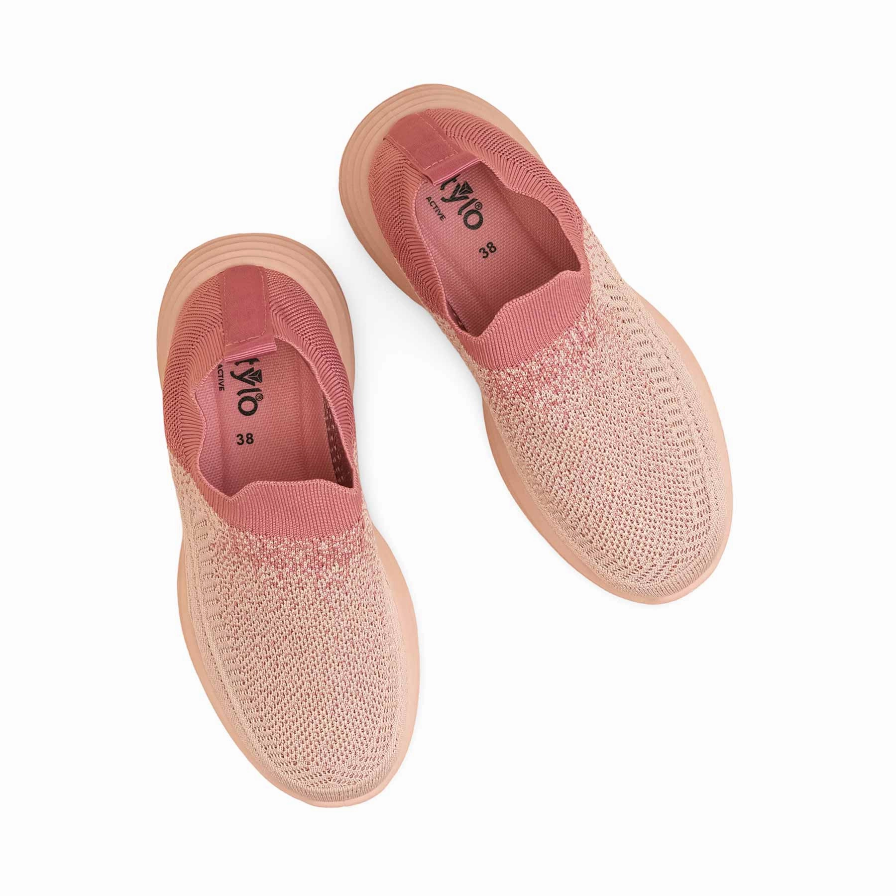 Pink Casual Women Sneaker AT9103 Wide Walking Tennis