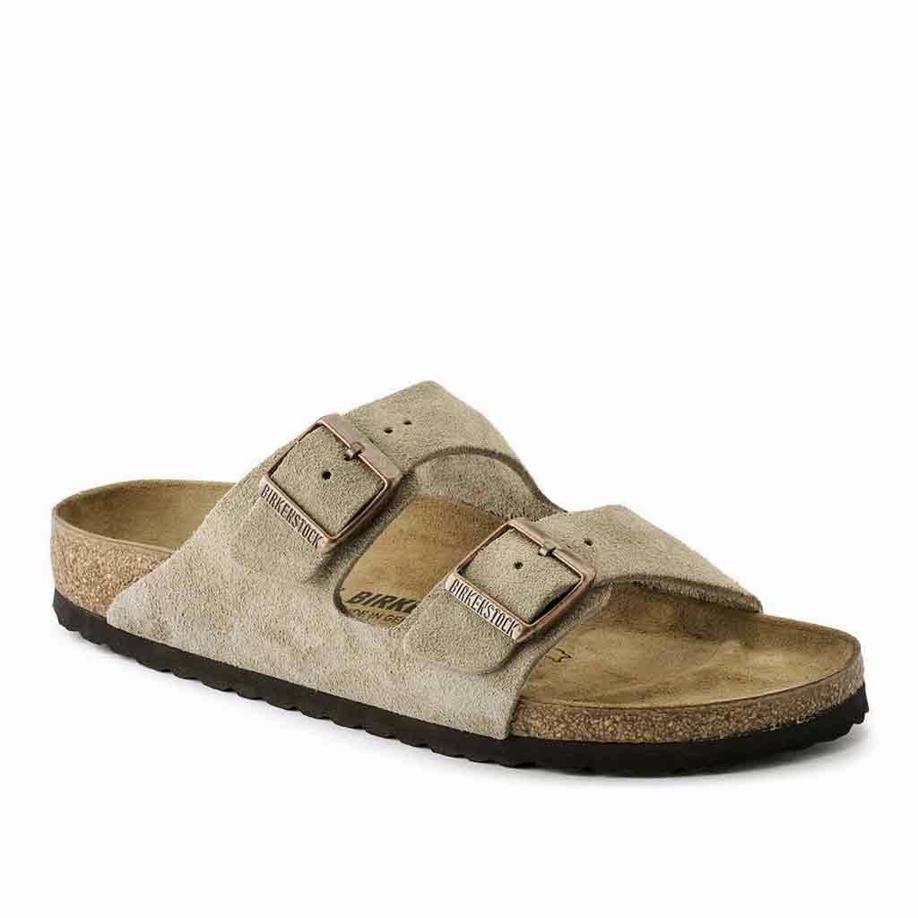 Birkenstock Arizona SFB Sandal for Women - Taupe Lace Flat Shoes Wedding