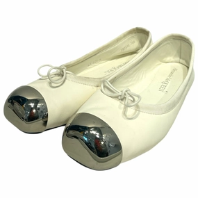 Alexander McQueen/Flat Shoes/EU 39.5/Leather/WHT/Square-Toe/Ballerina Flat Cap-Toe Shoes Best Tennis Shoes Flat Feet