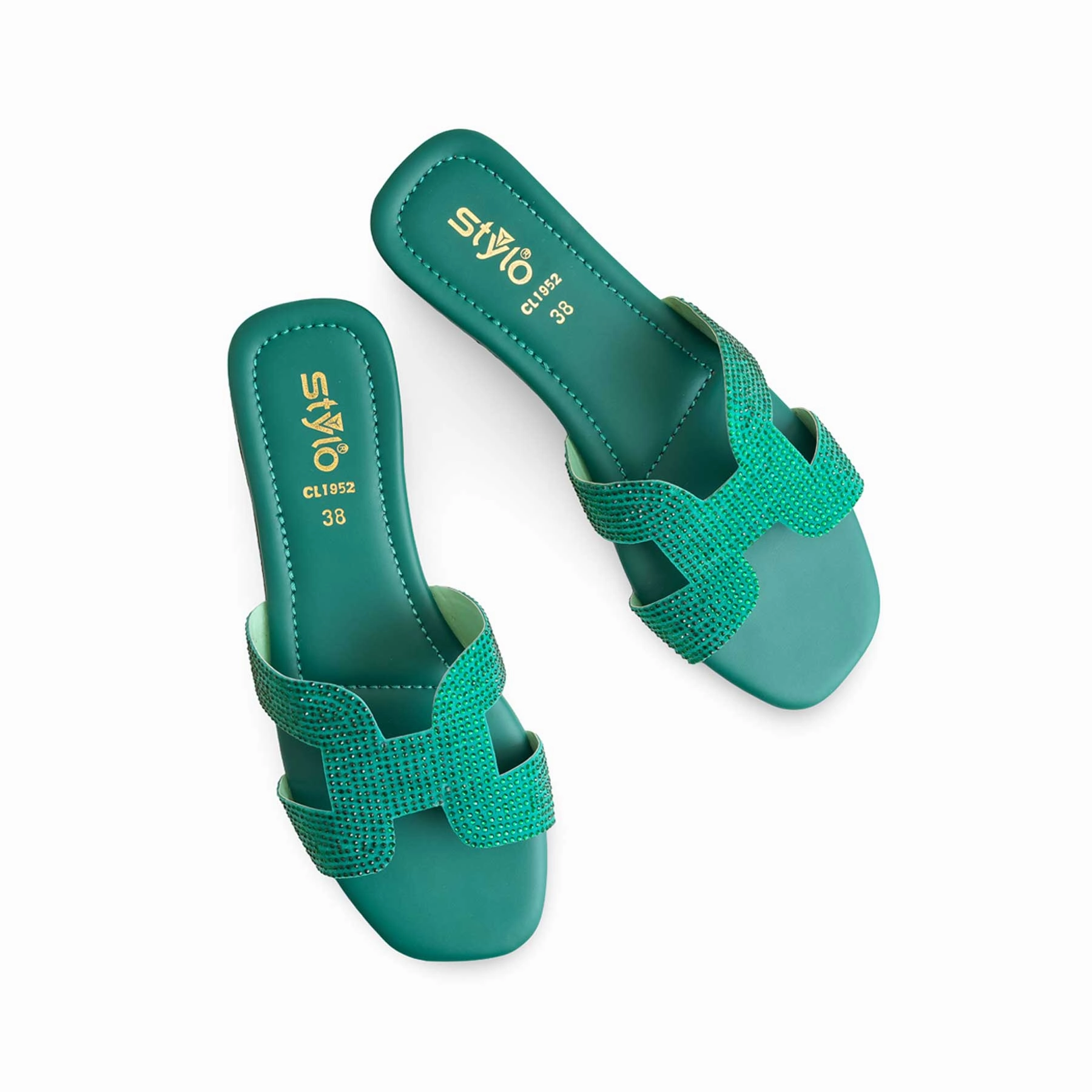 Casual Shoes On Green Casual Slipper For Women CL1952