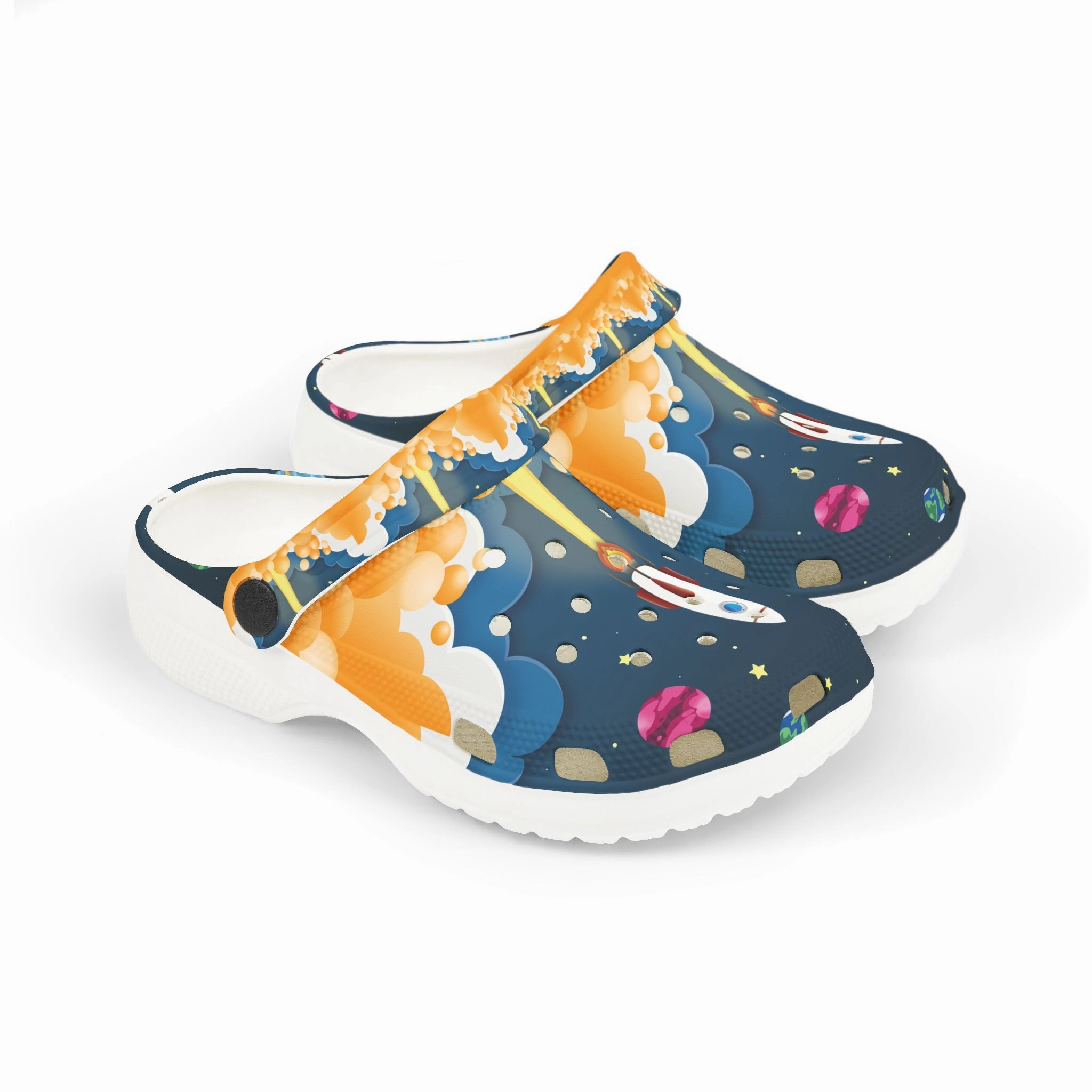 Skate Shoes 2016 Rocket Adventure Kid's EVA Foam Clogs, Fun Kids Slip-On Shoes, Colorful Summer Footwear, Space-Themed Clogs for Playtime