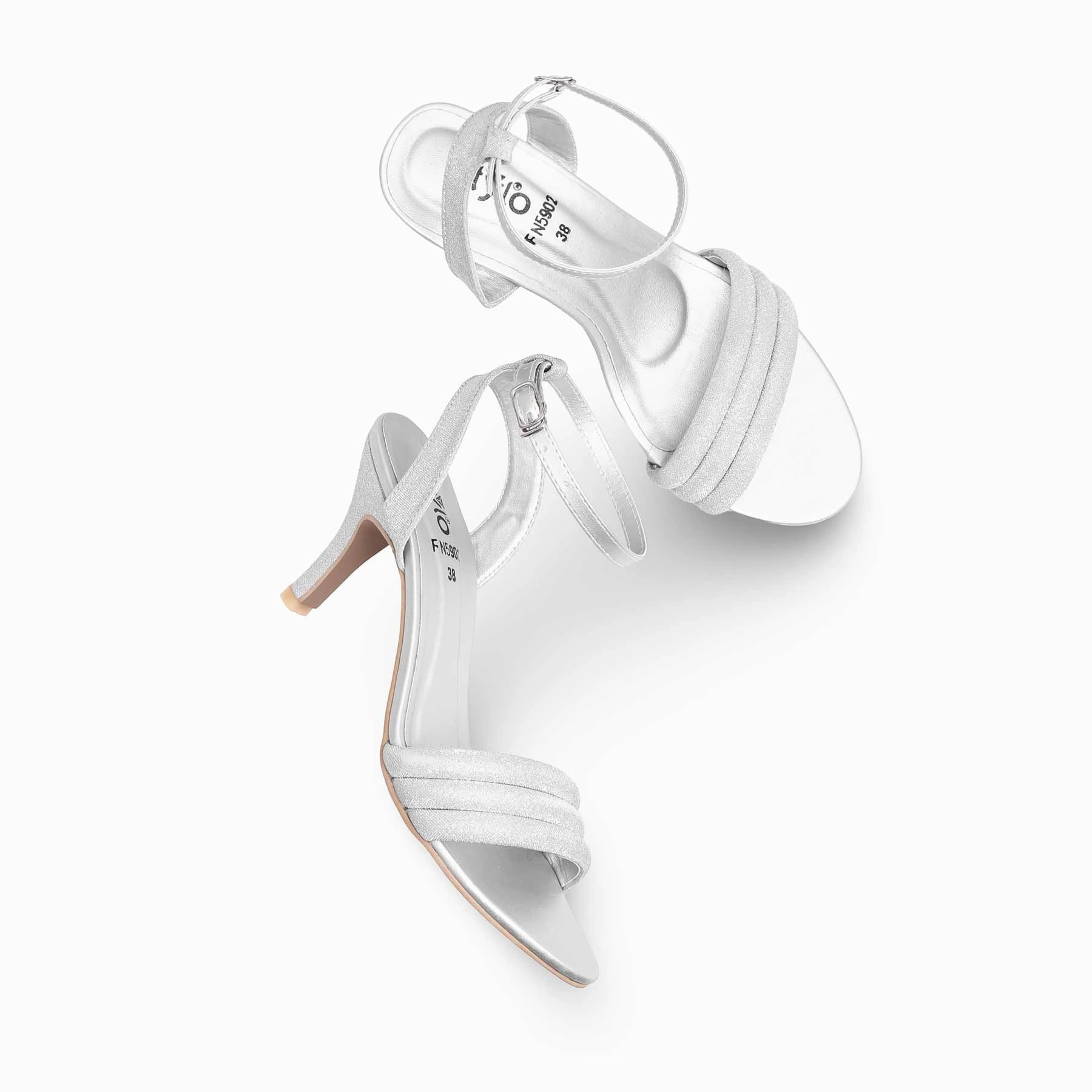 Silver Women Fancy Sandal FN5902 Opened Toed Sandals