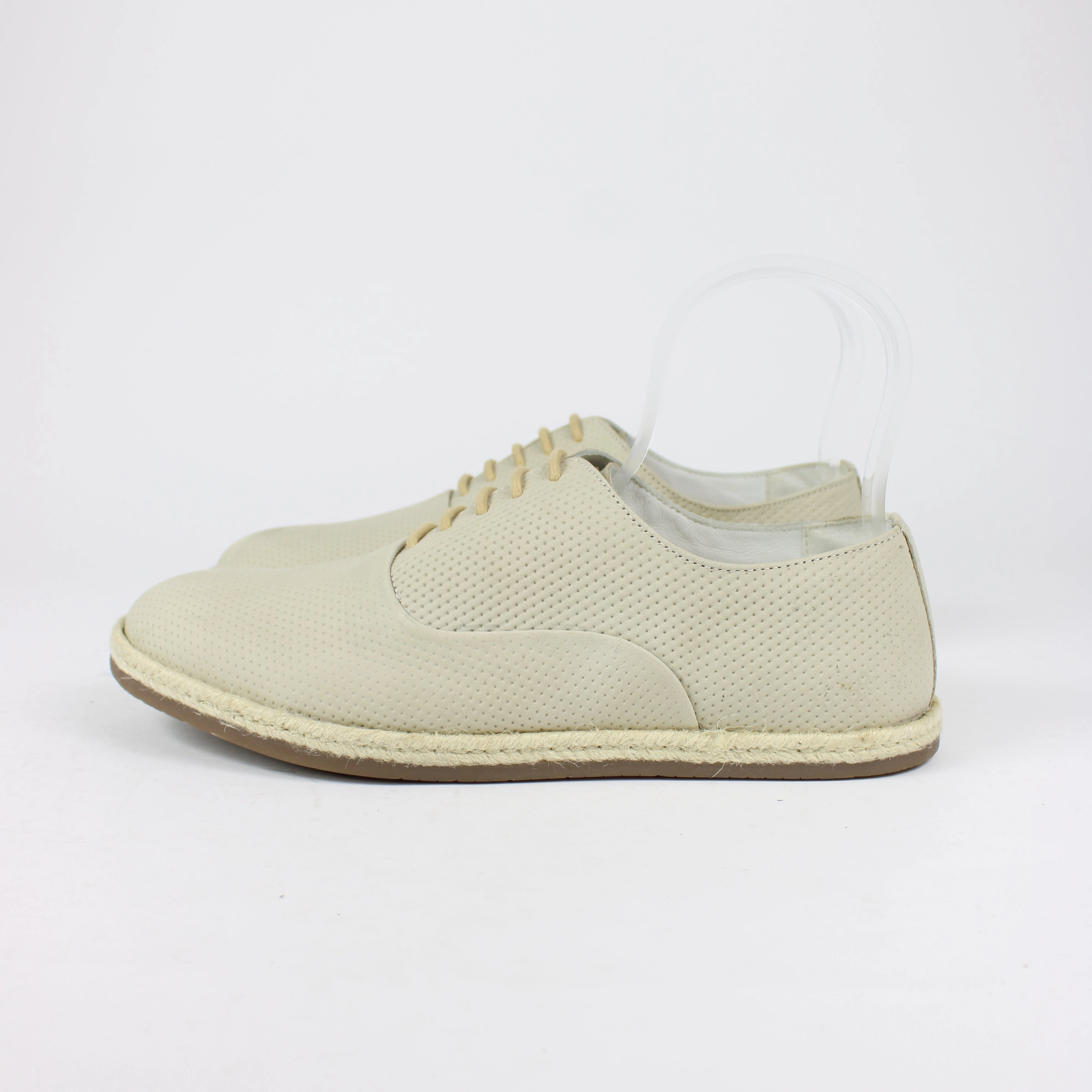 Blaq Beige Perforated Oxford Dress Shoes BNWT Flat Top Shoes