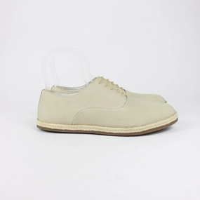 Wide Flat Wedding Shoes Blaq Beige Perforated Oxford Dress Shoes BNWT