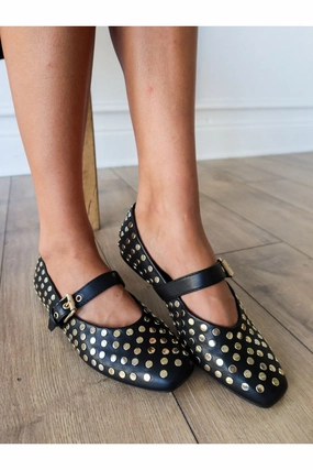 Mulaney Studded Flats Flat High Platform Shoes
