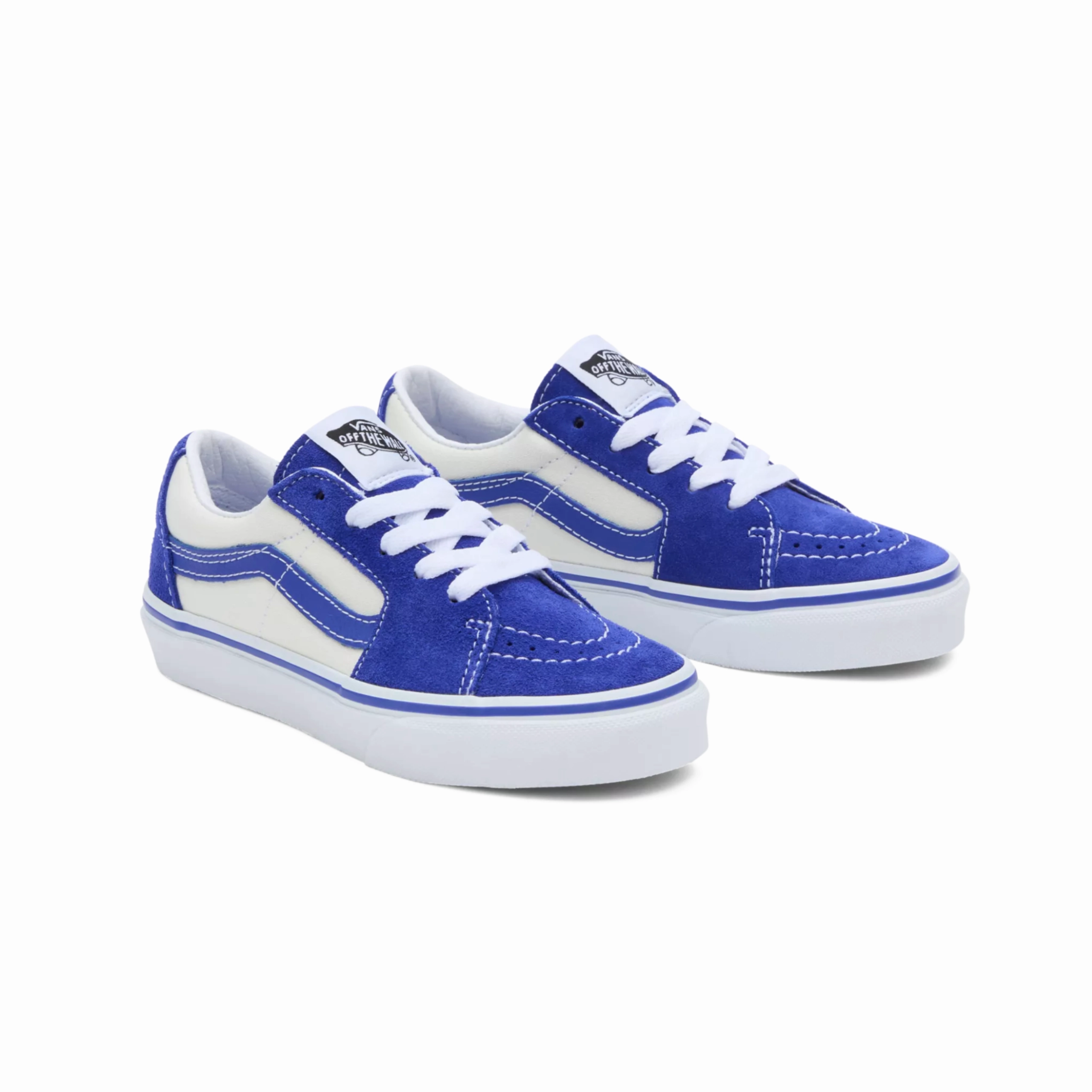 Vans Kids Sk8-Low Shoes - Blue / Marshmallow Kids Court Graffik Skate