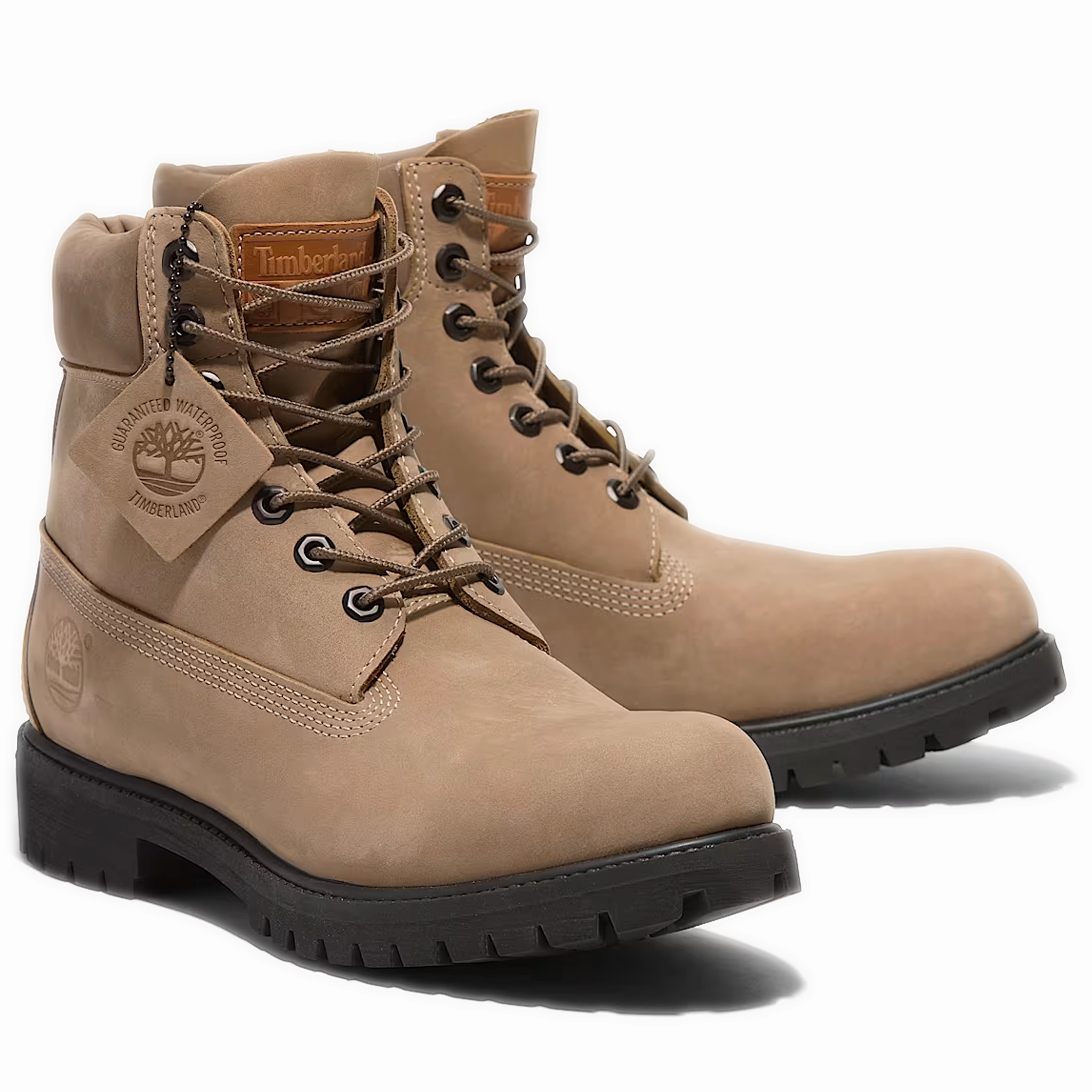 Men's Timberland Premium 6-Inch Waterproof Boot - Beige Nubuck Versacore Waterproof Shoe