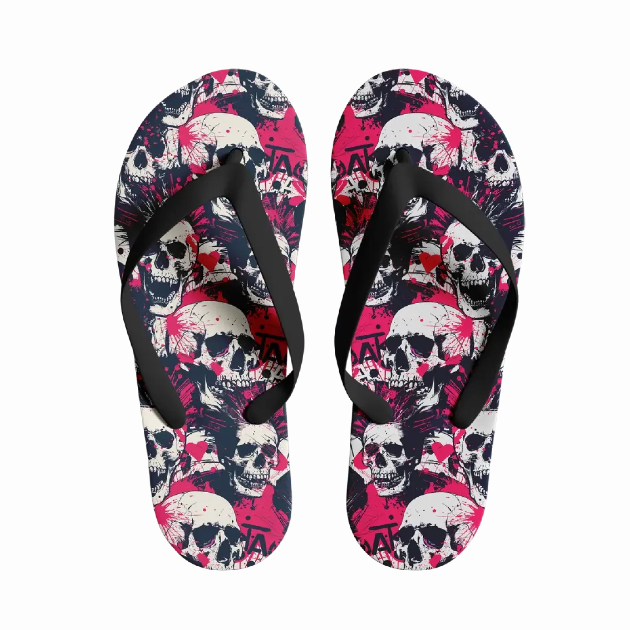 Arches Flip Flops Discount Code Personalized Gothic Flip Flop, Custom Skull & Roses Flip Flop, Skeleton Flip Flop Summer Fashion