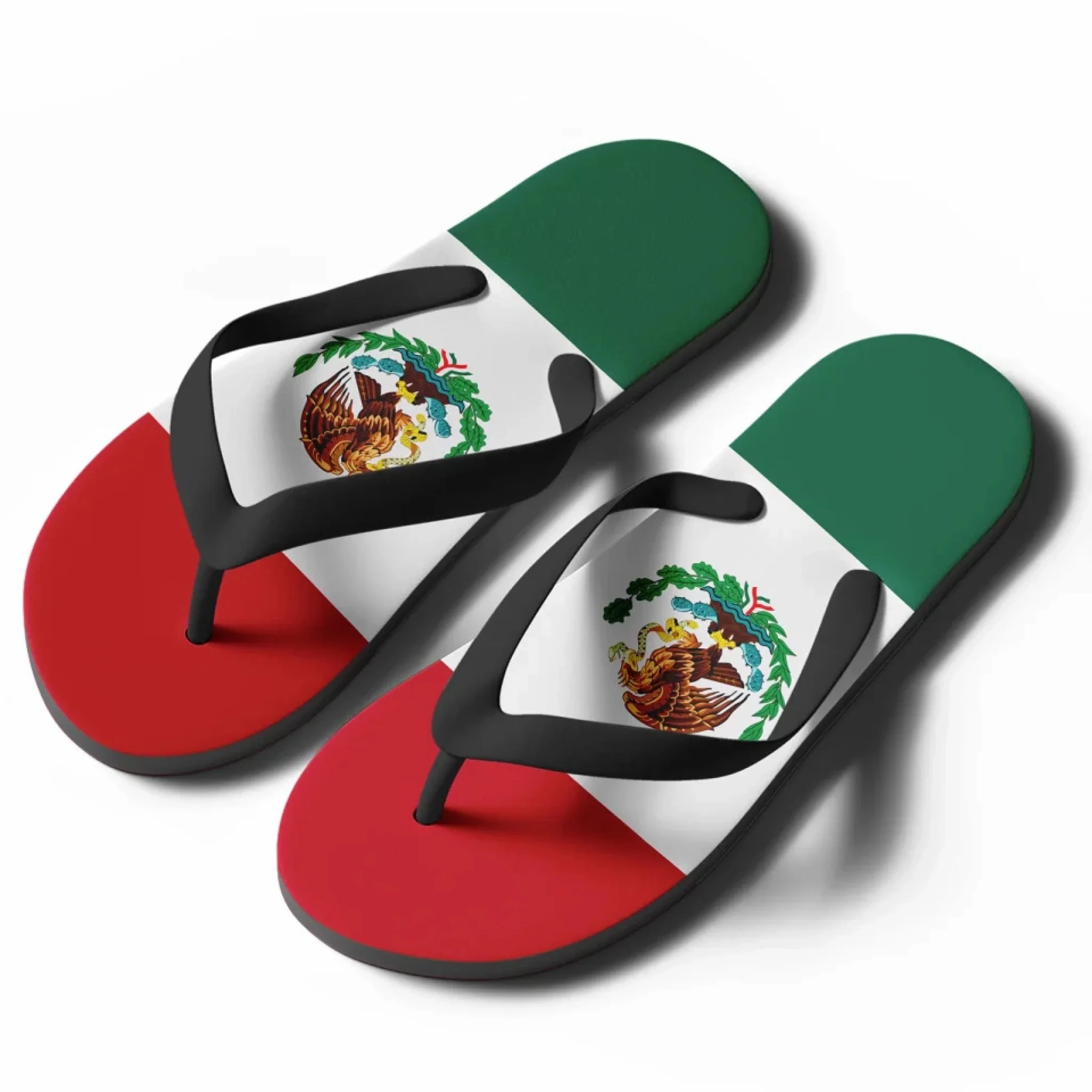 Flip Flops For Fallen Arches Personalized Mexican Heritage Pride Flip Flop, Custom Printed Flag Flip Flop, Mexico Design Slippers