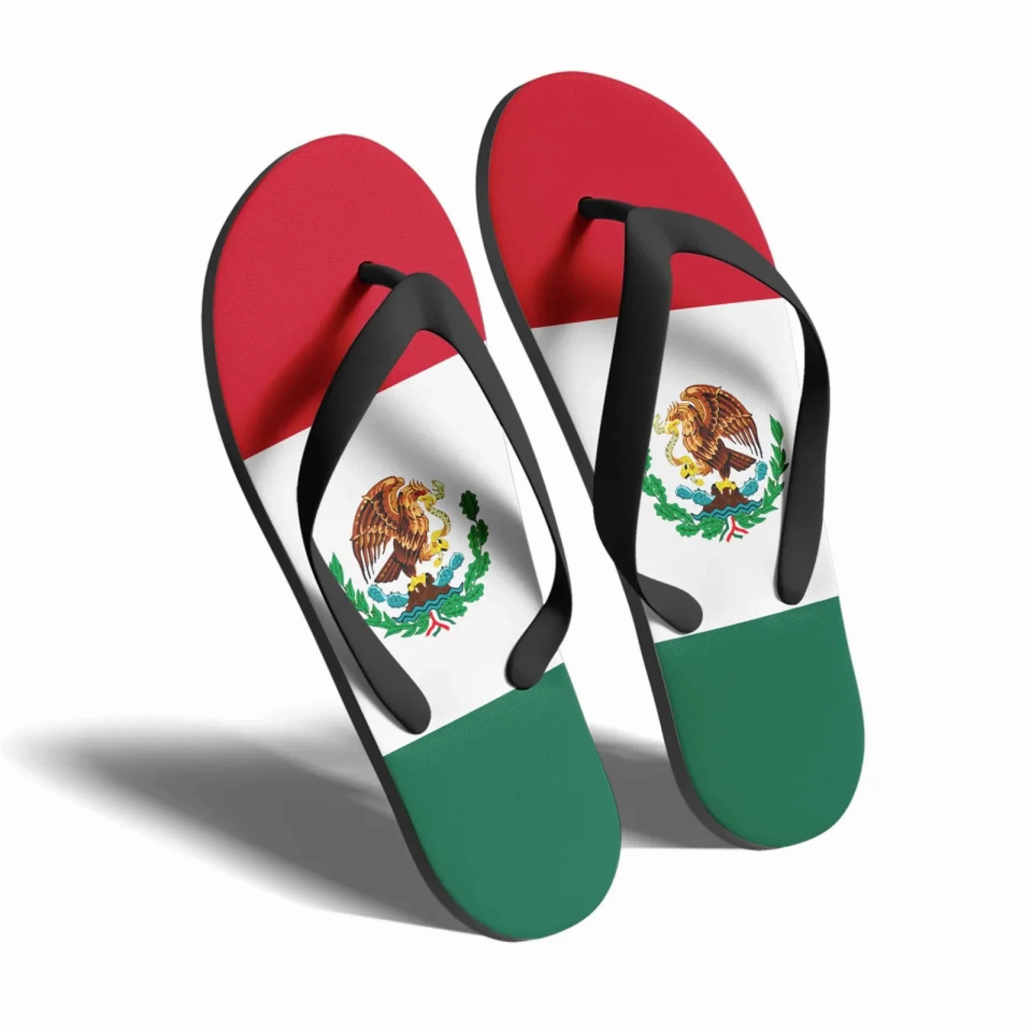 Flip Flops Soft Toe Post Personalized Mexican Heritage Pride Flip Flop, Custom Printed Flag Flip Flop, Mexico Design Slippers