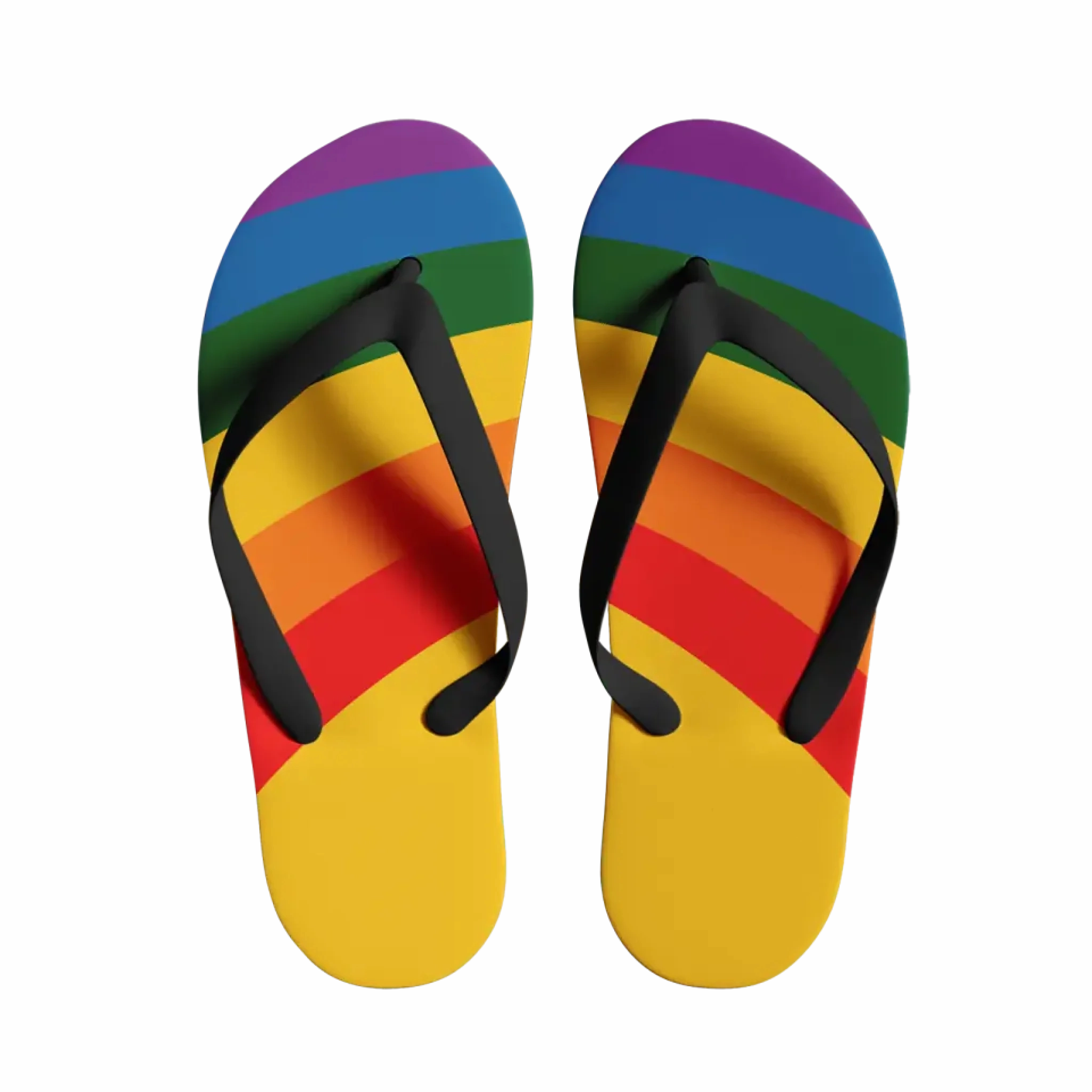 Personalized Pride Moon Flip Flop, Custom LGBTQ  Rainbow Moon Slippers, Stylish Unisex Flip Flop Durable Flip Flops