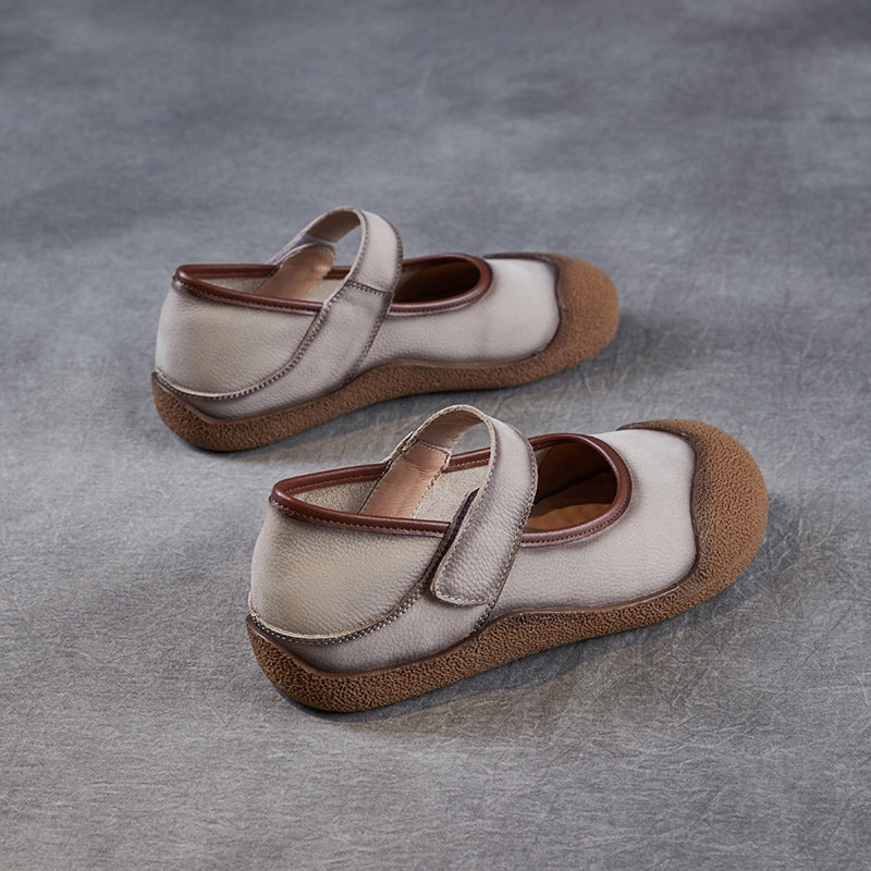 Casual Shoes For Men Size 14 Women Retro Leather Low Top Casual Velcro Shoes