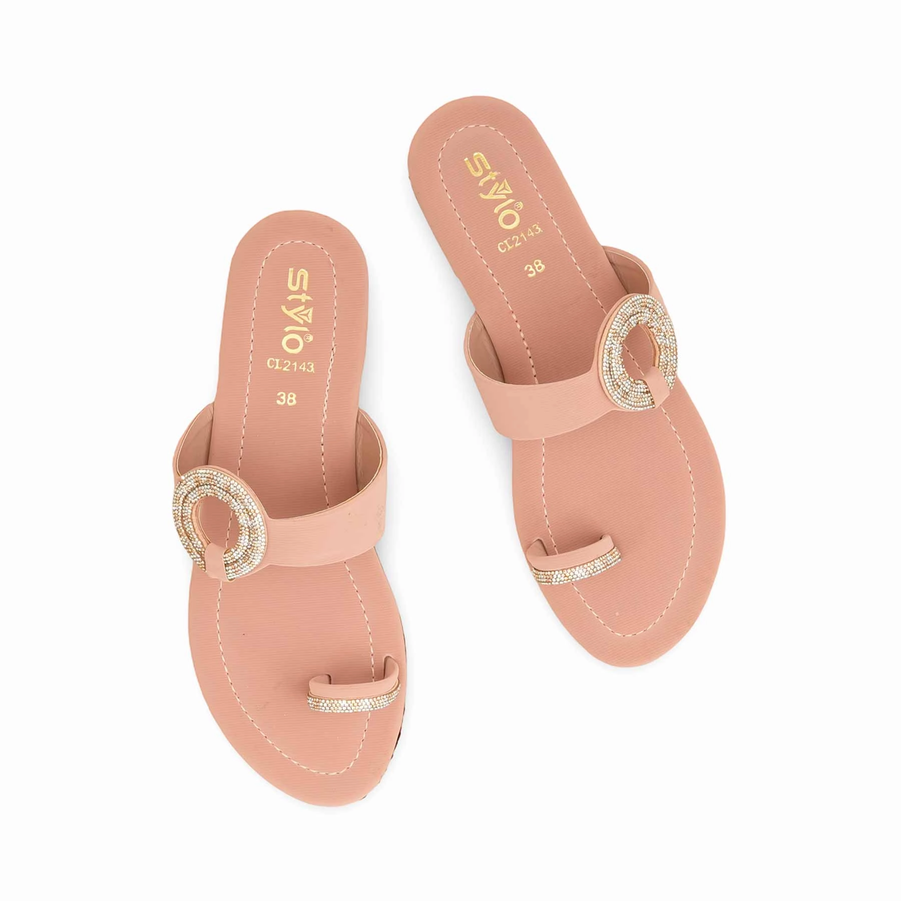 Casual Wedding Guest Shoes Pink Casual Women Chappal  CL2143