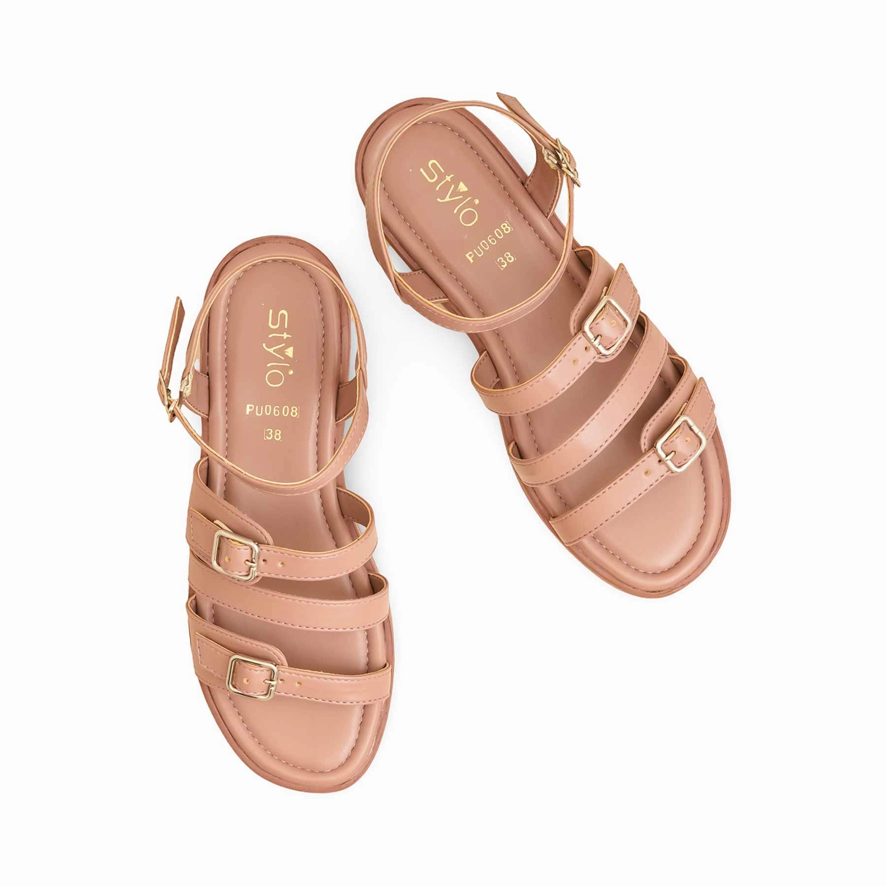 Pink Formal Sandal For Ladies PU0608 Walker Sandals