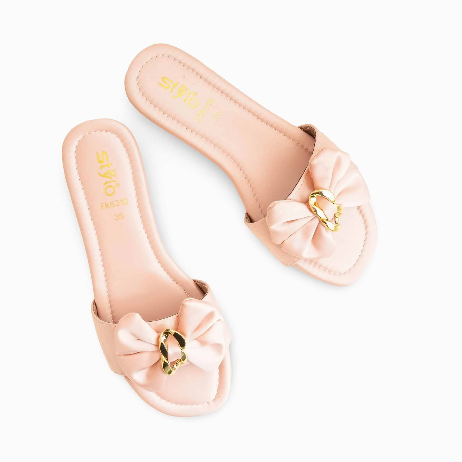 Daniel Green Gold Slippers Pink Formal Slipper For Women FR8310