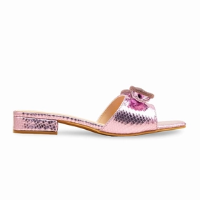 Slippers For Foot Pain Pink Formal Slipper For Women FRS006