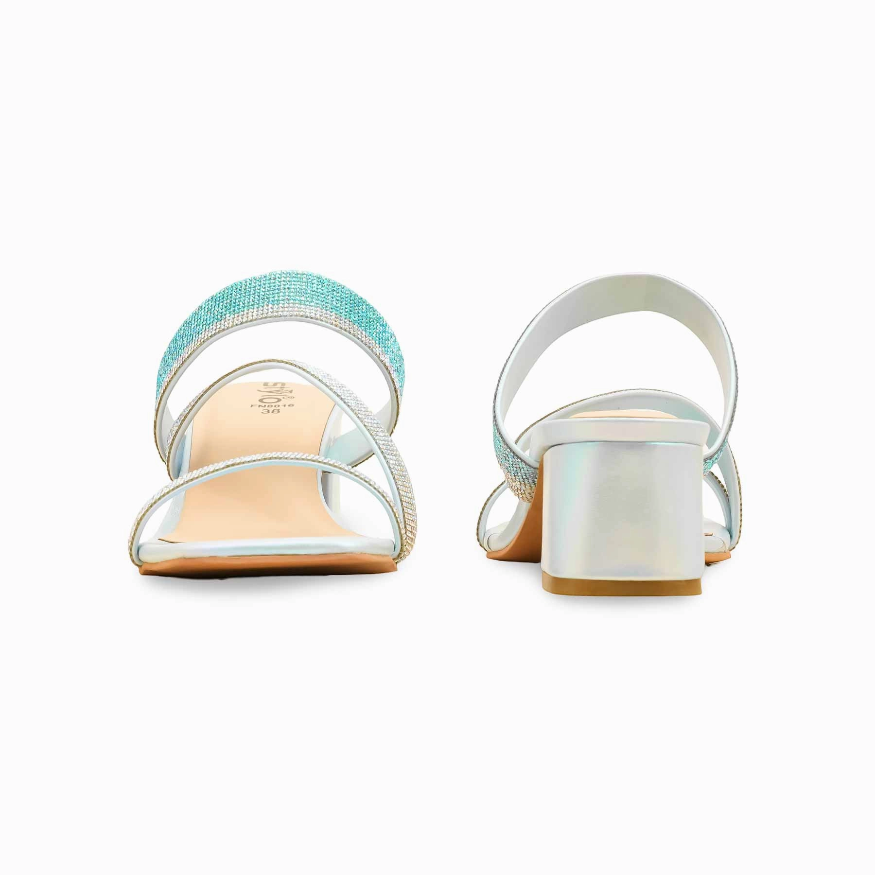 Rhinestone Slide Ferozy Fancy Slipper For Ladies FN8016