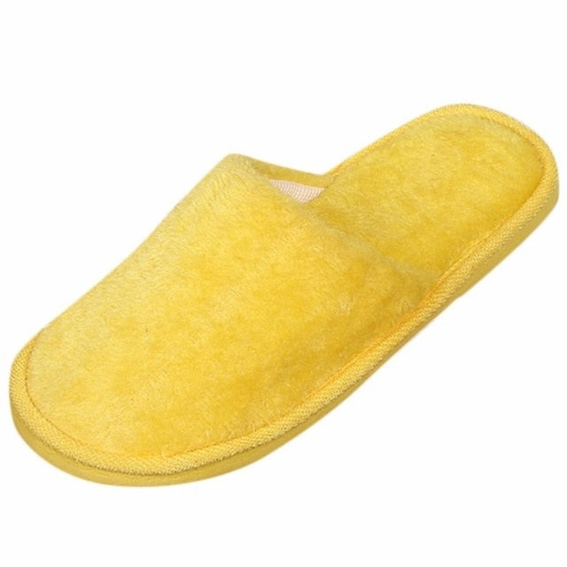 Slippers Men Winter Fleece House Shoes Floor Lovers Home Shoes Warm Soft Flats Solid  Men Shoes Indoor Slip-On Shoes  #YL5