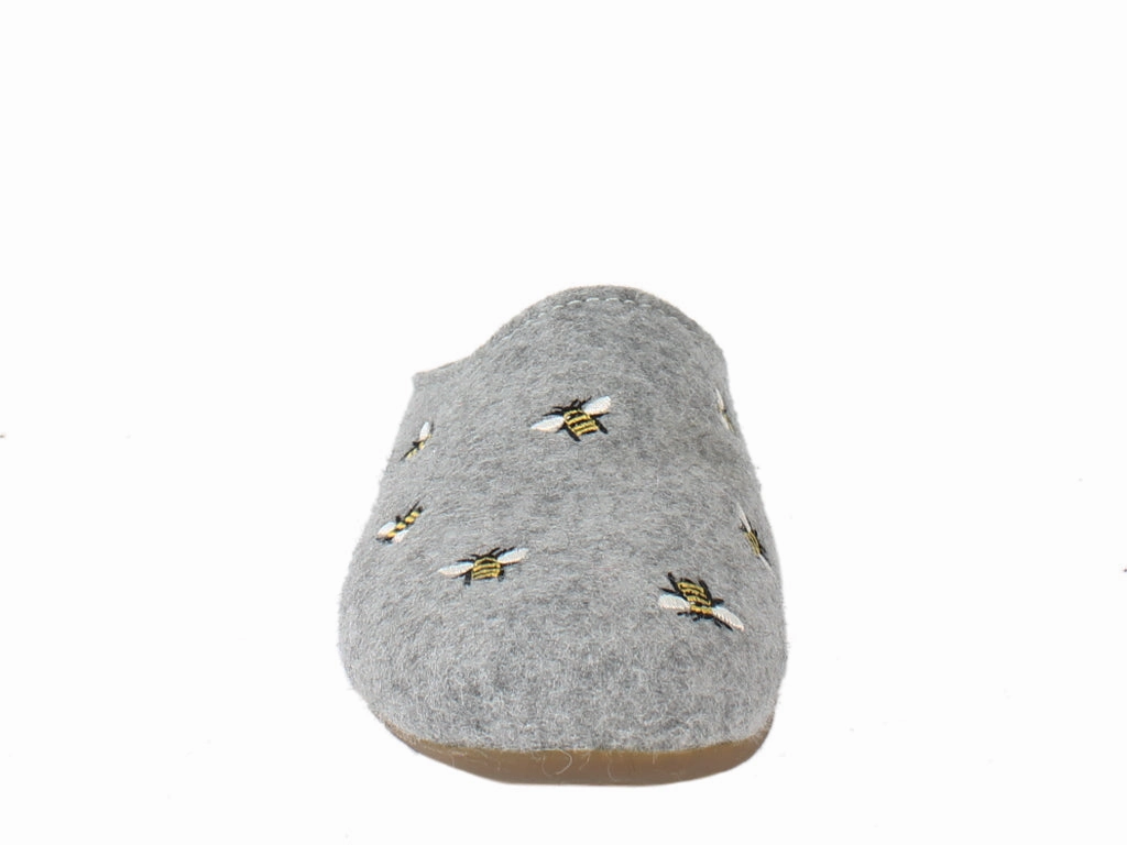 Ballet Slippers Vs Mademoiselle Haflinger Slippers Everest Bees Light Grey