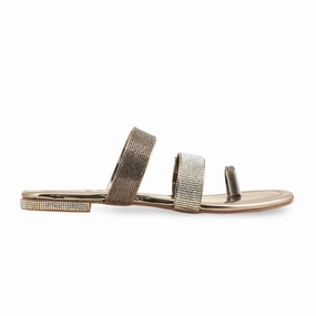 Grey Fancy Chappal For Women FN0798 Rose Sandals
