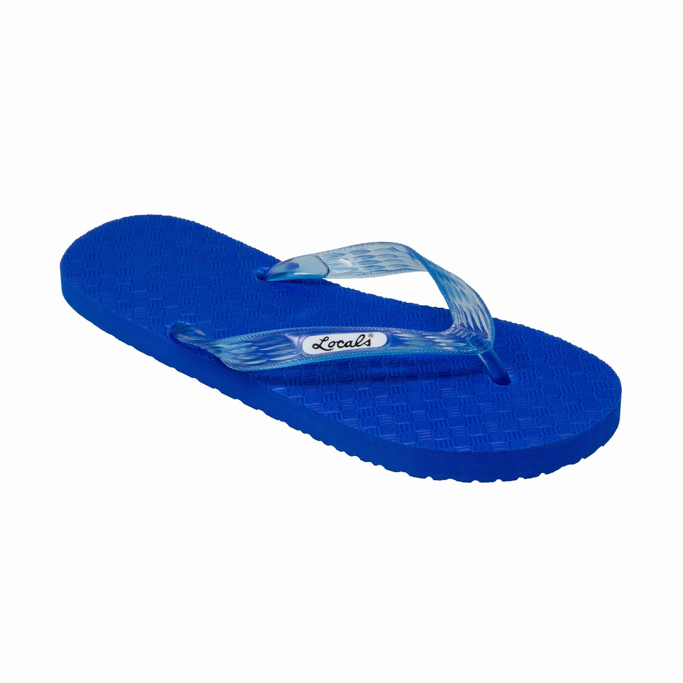 Blue Platform Men's Translucent Turquoise Strap Slippah Wash Flip Flops
