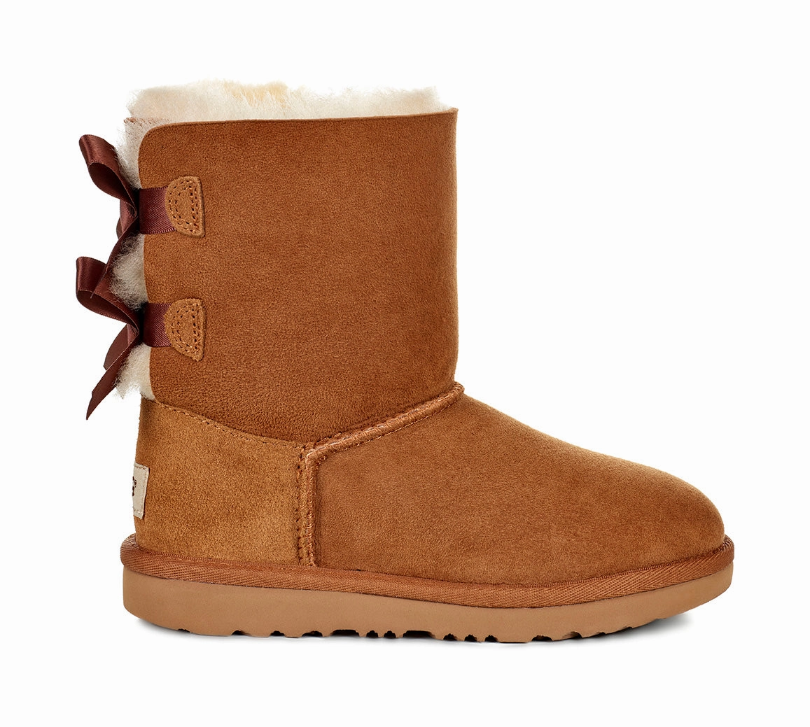 Best Rain Boots For Walking UGG Bailey Bow II Kids | Chestnut (1017394K)