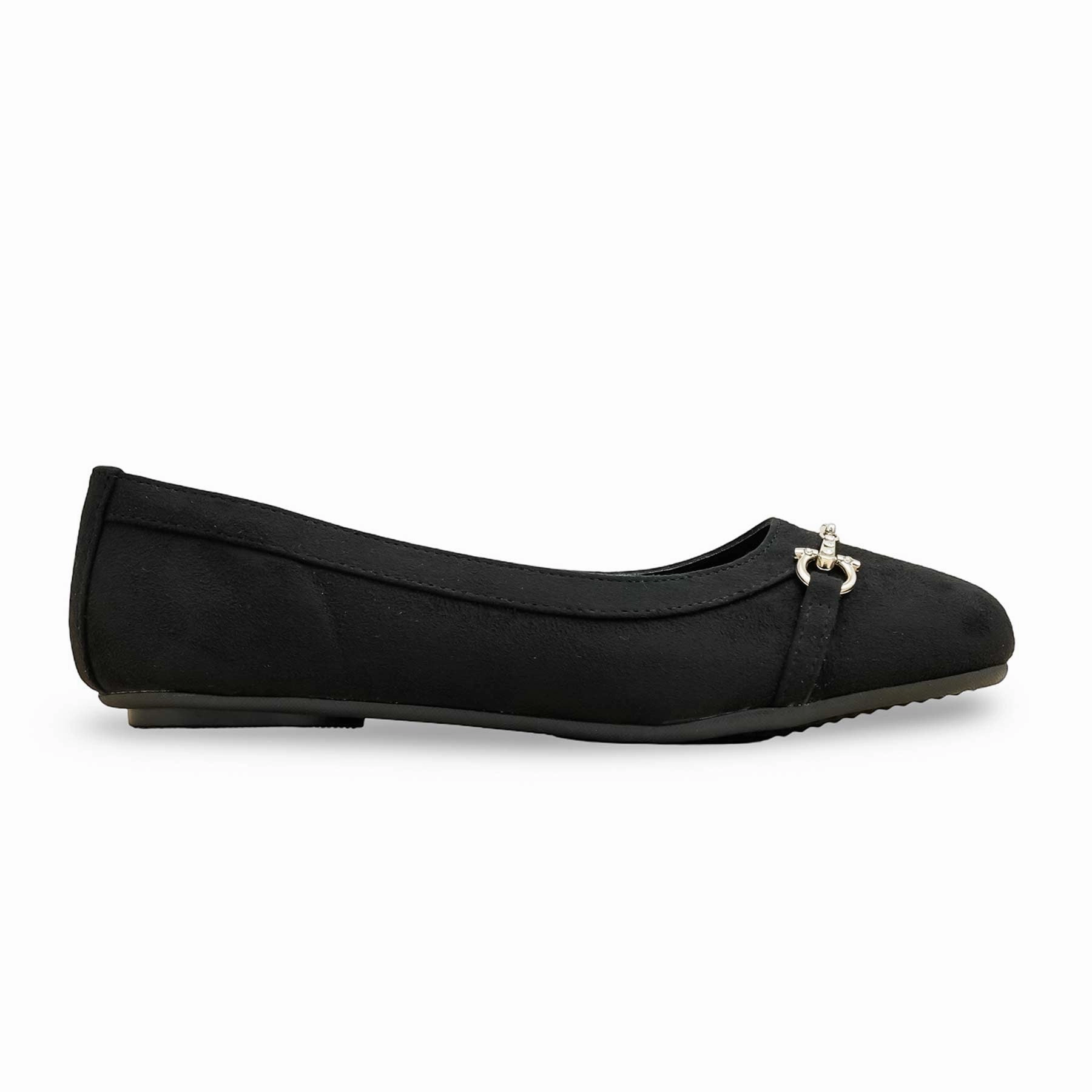 Gel Flat Shoes Black Women Pumps WN1351
