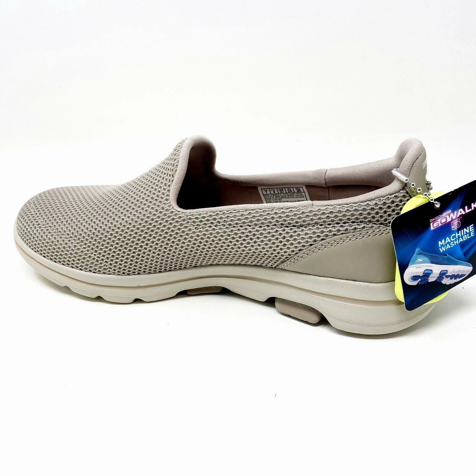 Skechers Go Walk 5 Taupe Womens Wide Width Slip On Shoes Difference Between Walking And Running