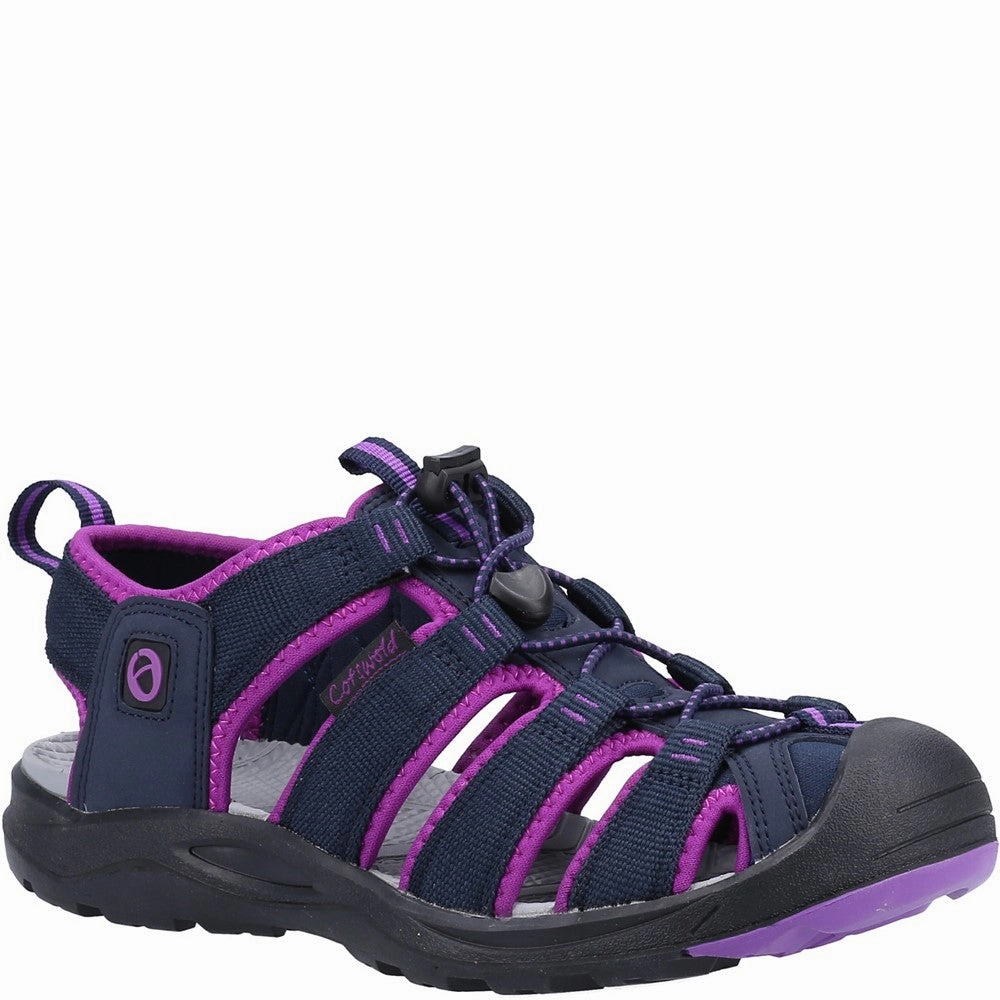 Marshfield Recycled Sandals Navy/Berry For Long Walks Best