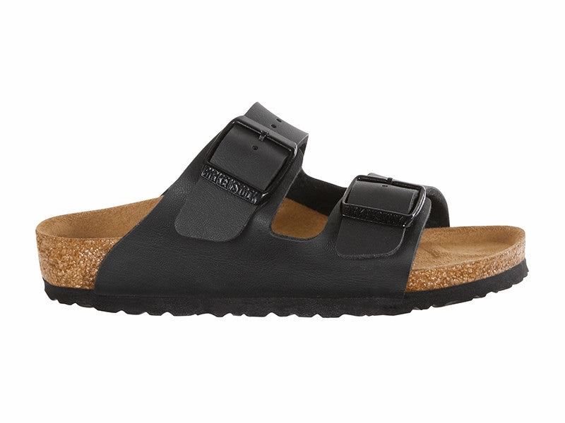 Birkenstock Kids Arizona Birko-Flor Nubuck Black - Regular Trekking Sandals