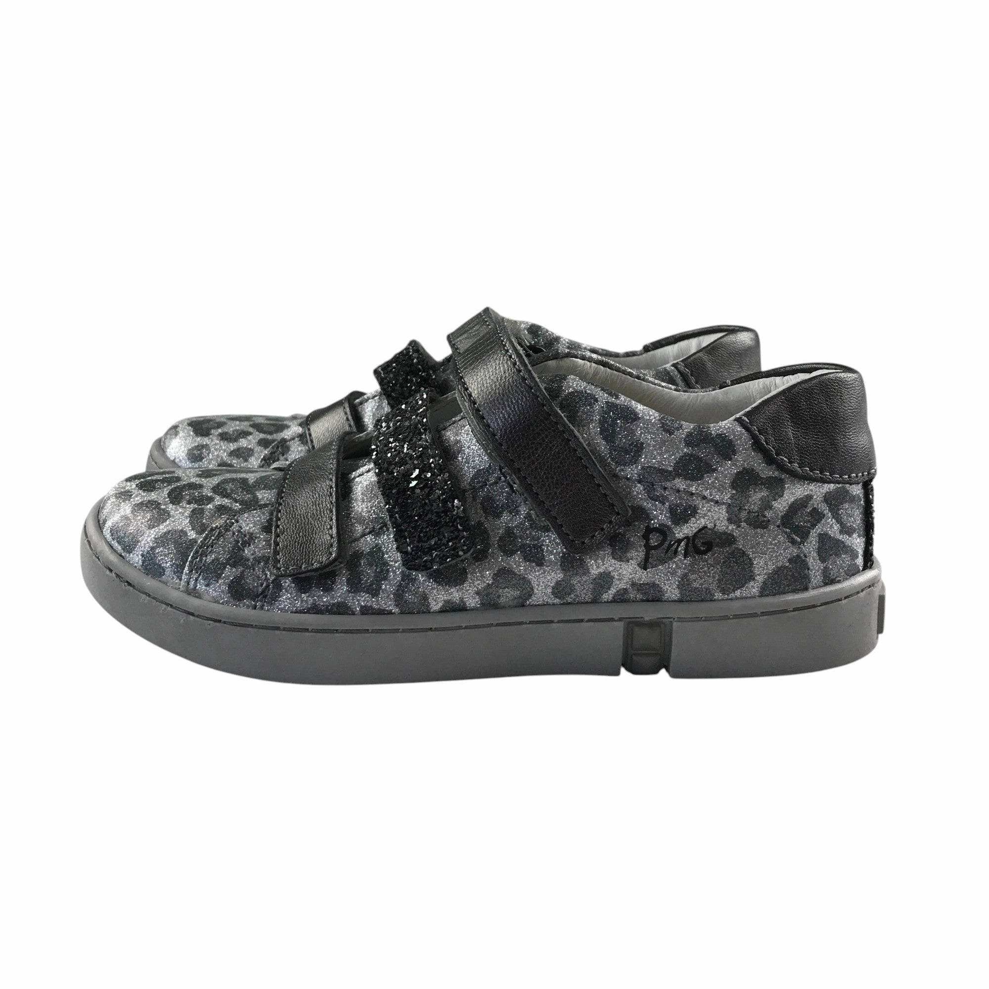 Primigi trainers shoe size 13 junior grey animal print with hoop and loop straps Best City