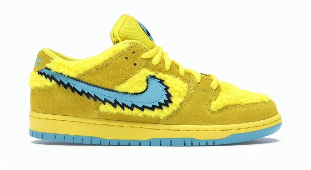 Orange Nike Basketball Shoes Nike SB Dunk Low Grateful Dead Bears Opti Yellow