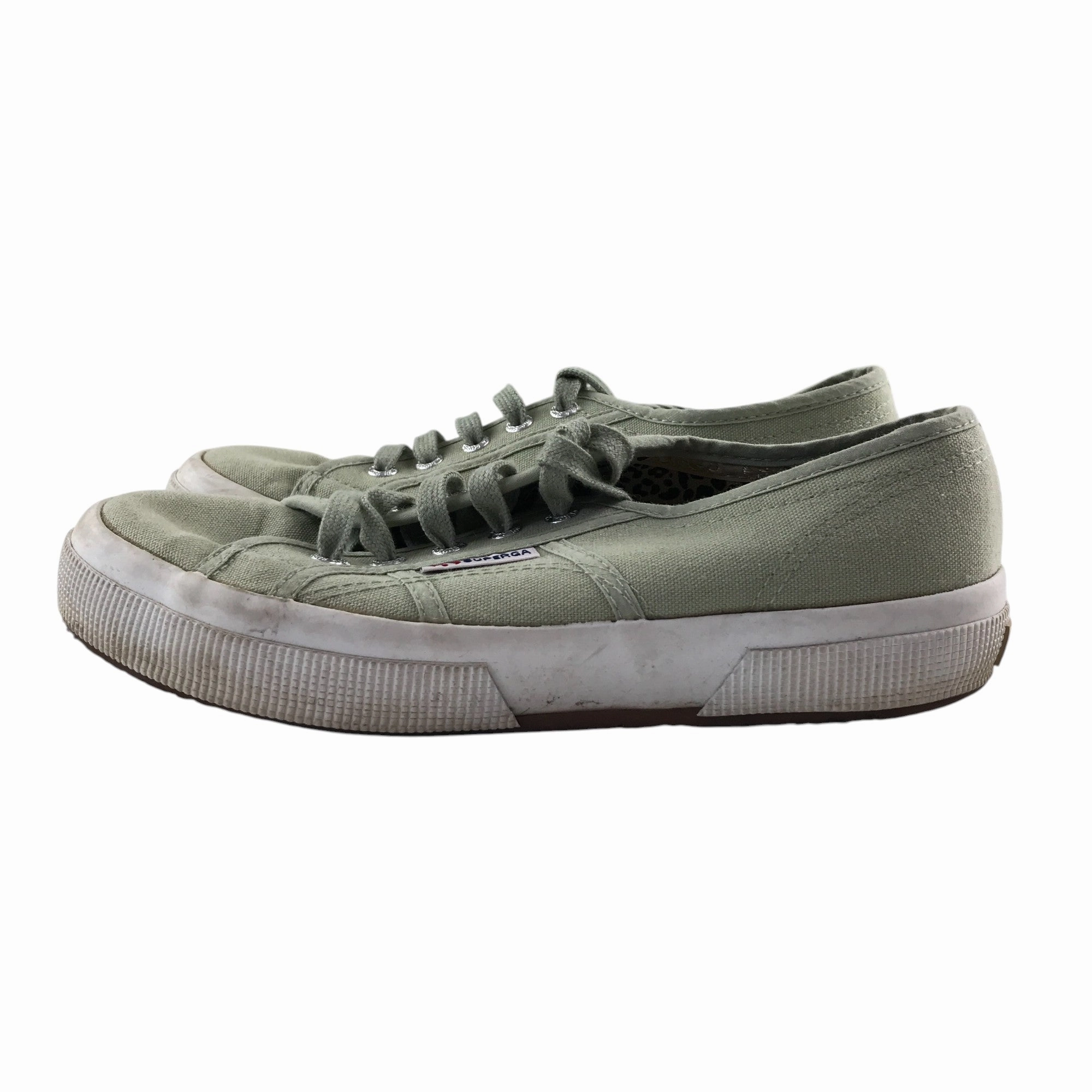 Underpronation Walking Shoes Superga trainers shoe size 5 green canvas shoe white outer sole