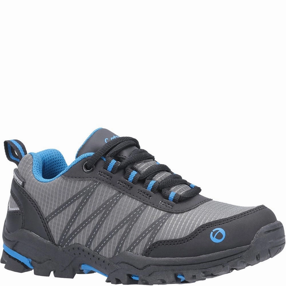 Kids Littledean Hiking Waterproof Shoes Blue/Grey For Big  Best Walking