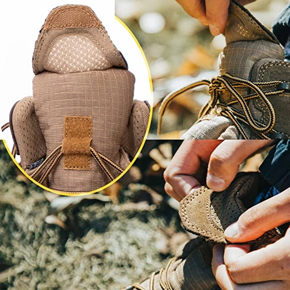 Dog Boots Waterproof Shoes AB001 Men's 8" Steel Toe Tactical Boots, Outdoor Lightweight Coyote Military Boots for Hiking Work Combat