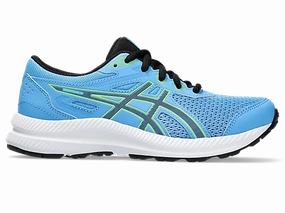 Asics Contend 8 GS Kid's - waterscape/black Asics Training Shoes For Flat Feet