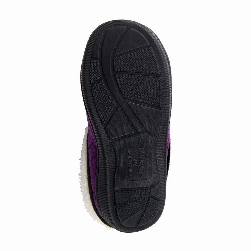 Mini Tonka Slippers Pupeez Girls Slipper Cozy Comfort Warm Quilted Fleece Clog House Shoe