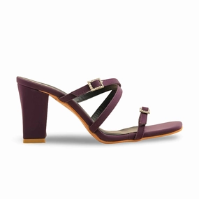 High Heel Patio Set Purple Formal Women Slipper FR8368