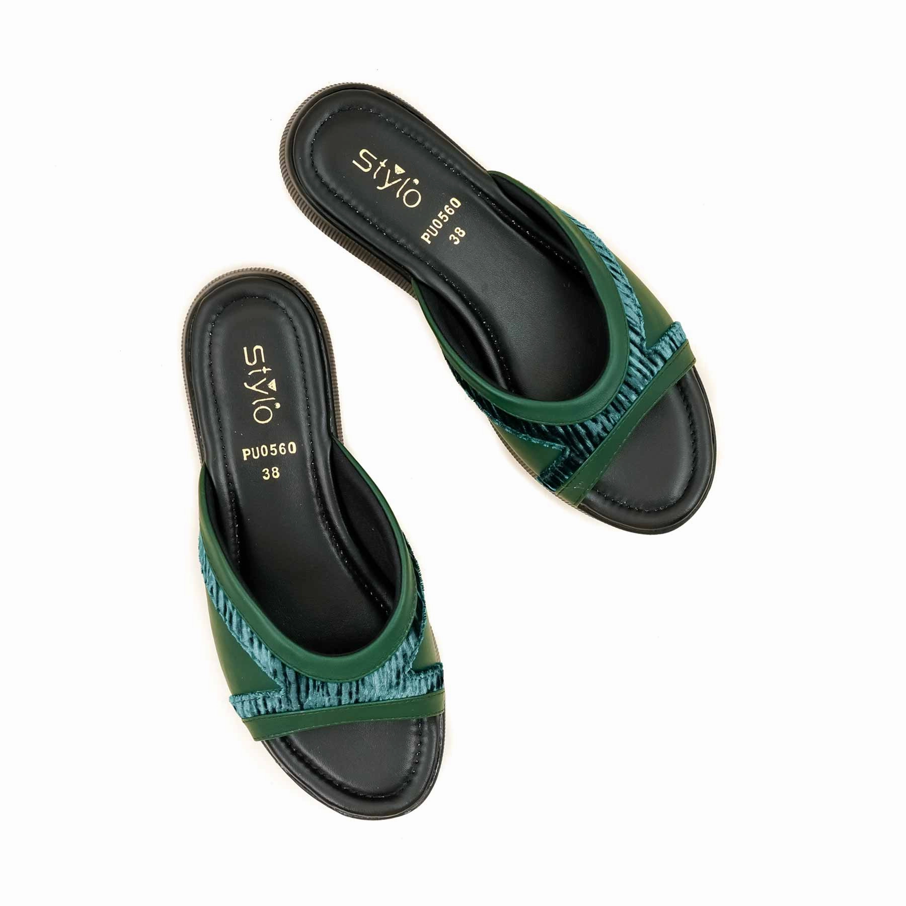 Green Formal Slipper PU0560 Outdoor Waterproof Slippers