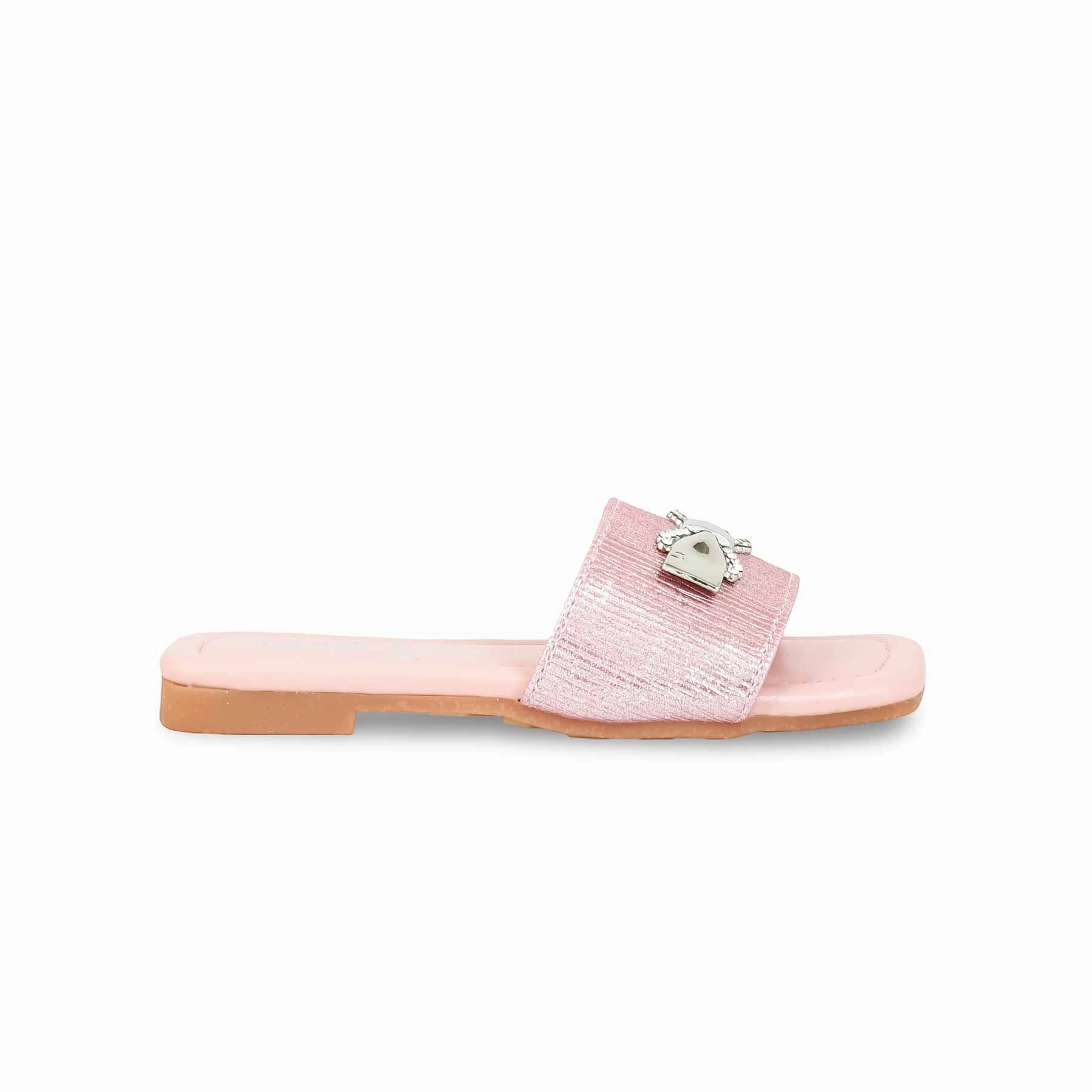 Girls Peach Casual Slipper KD5559 Discoquette Slide Slippers
