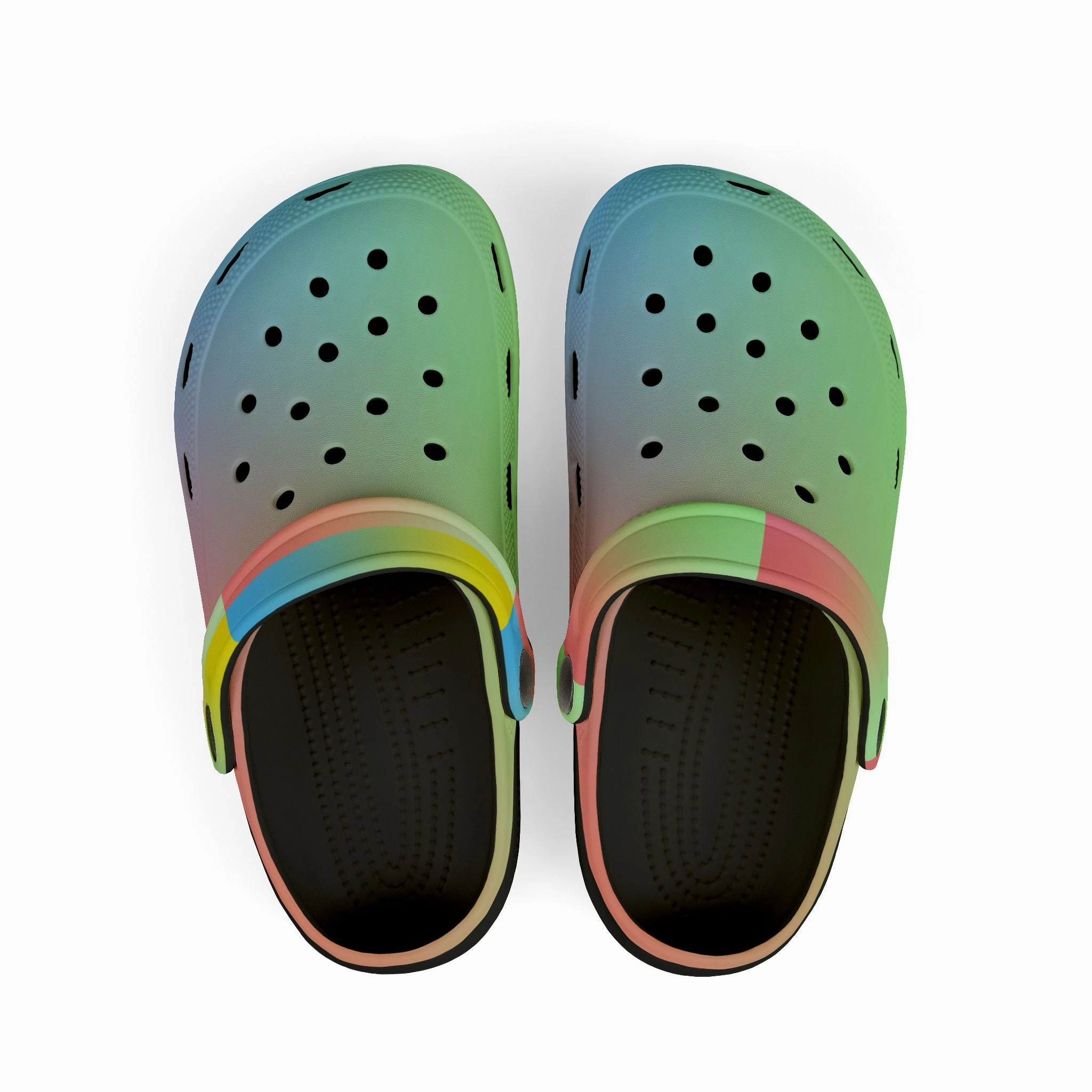 Slippers Christmas Rainbow Kids' EVA Foam Clogs, Colorful Summer Footwear, Playful Garden Shoes, Fun Outdoor Clogs, Comfortable Kids' Summer Sandals