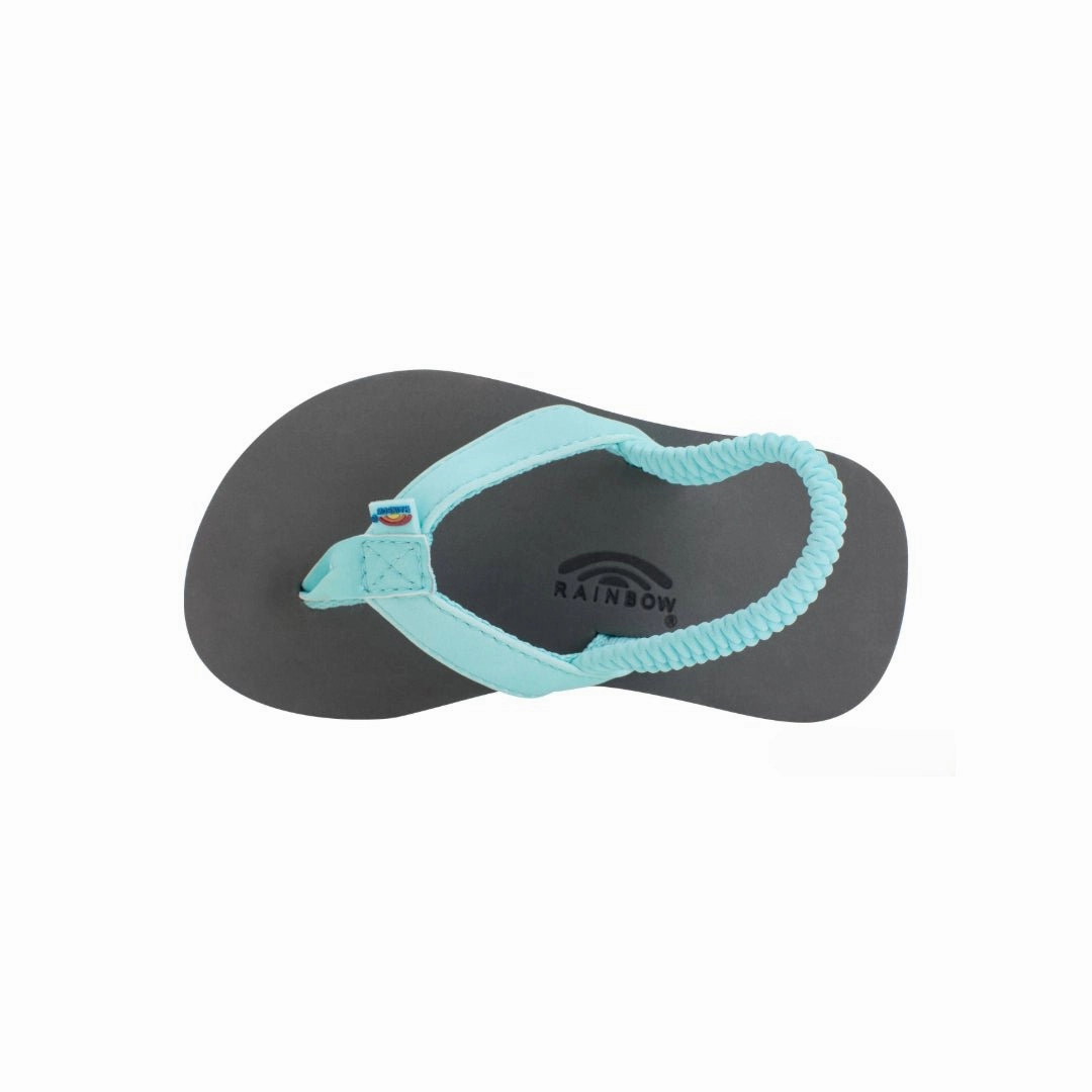 Macrame Flip Flops Rainbow Sandals Kid's Toddler - Grombow Aqua Blue Flipflop