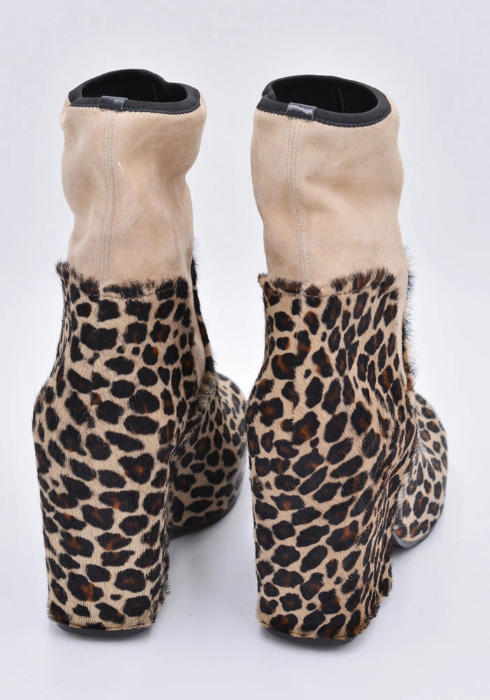 RANDOM IDENTITIES BOOT-03 LEOPARD BOOTS Boots Wedge