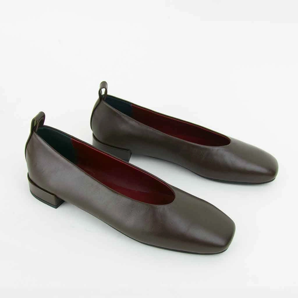 Best Comfortable Dress Shoes re-souL Ursula Classic Skimmer Flat - Brown